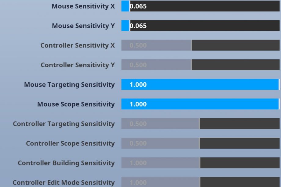 Fortnite mouse sensitivity
